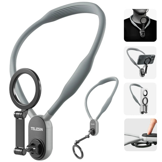 Magnetic Phone Neck Mount for Hands-Free Vlogging & POV Recording
