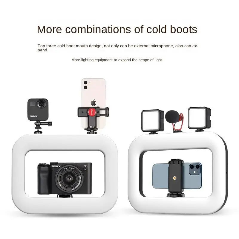 Rechargeable 25W LED Ring Light Kit with Phone Holder