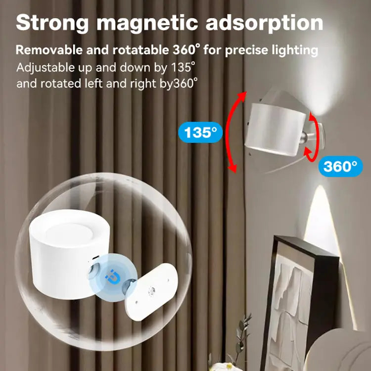 Wireless Rechargeable LED Wall Lamp